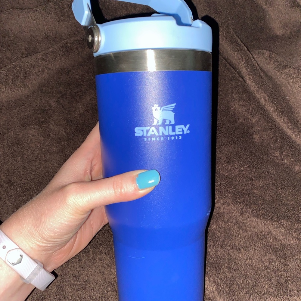 Stanley IceFlow Flip Straw Tumbler 30oz - Navy Light Blue Tumbler Cup Drink